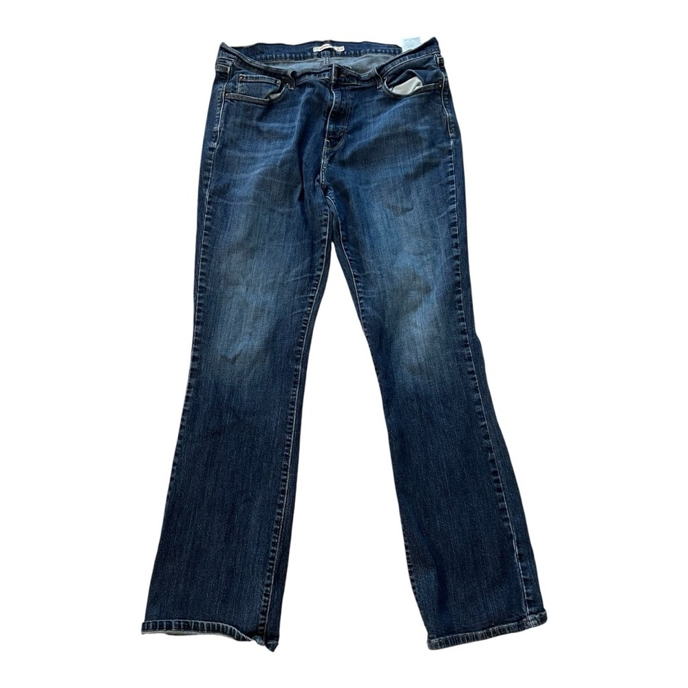 Men Levi's Strauss & Co 515 Bootcut Jeans in Dark Blue Denim- Size 16